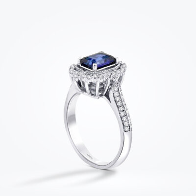 1.71 Karat Pırlanta Safir Yüzük - Baroni Diamond (1)