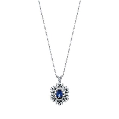 1.75 Karat Pırlanta Safir Kolye - Baroni Diamond (1)