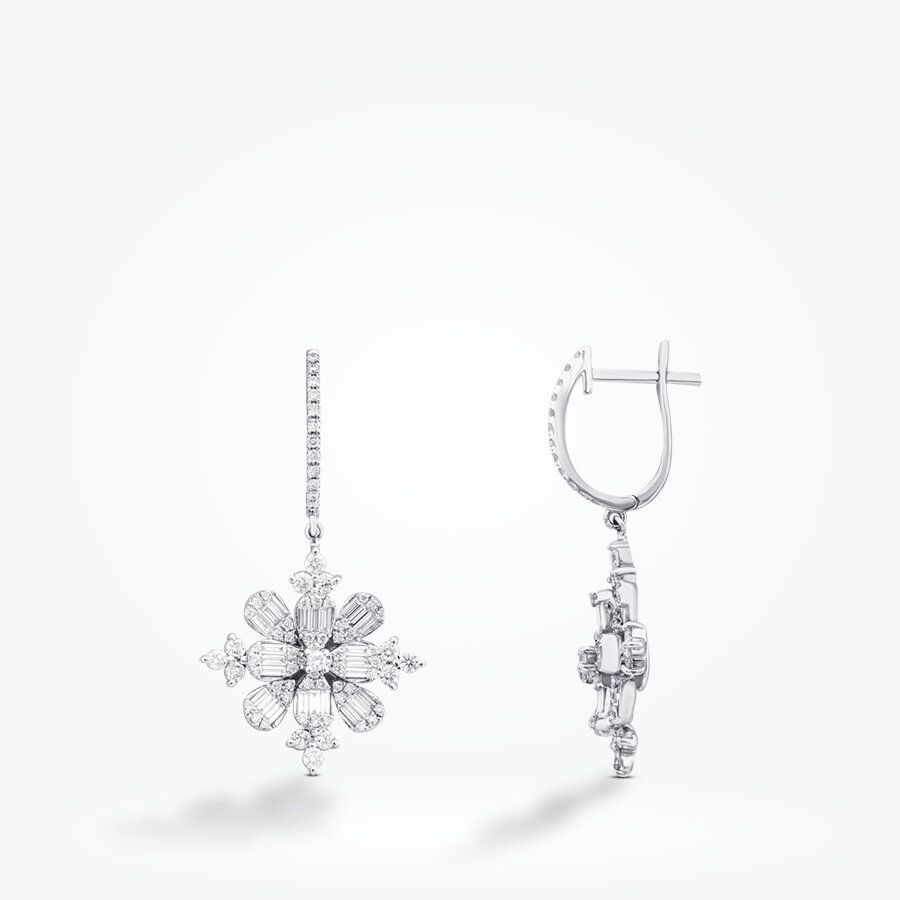 1.76 Karat Pırlanta Baget Küpe - Baroni Diamond