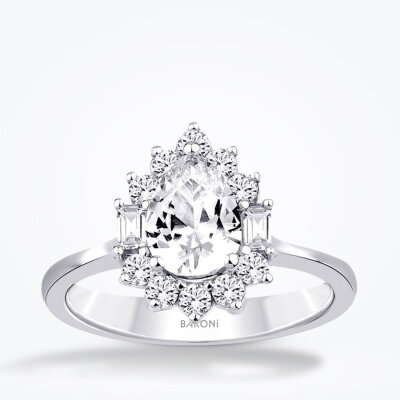 1.79 Karat Pırlanta Topaz Yüzük - 1