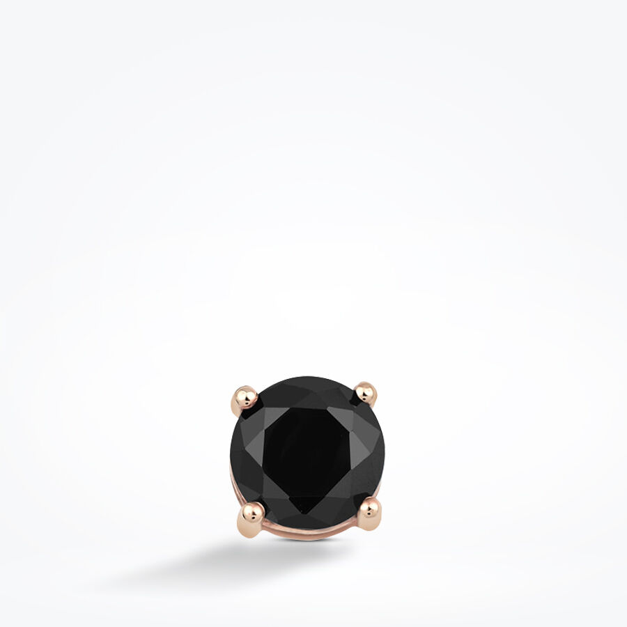 1.79 Karat Siyah Pırlanta Erkek Küpesi - Baroni Diamond