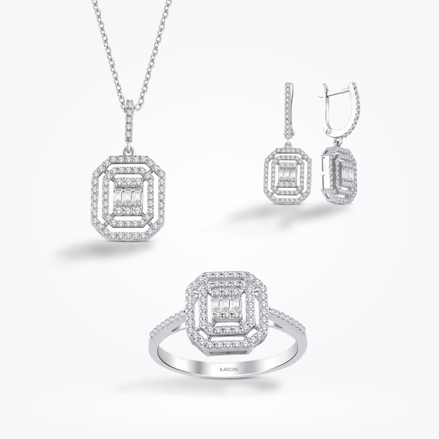 1.81 Karat Pırlanta Baget Set - Baroni Diamond