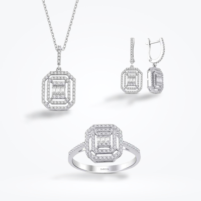 1.81 Karat Pırlanta Baget Set 