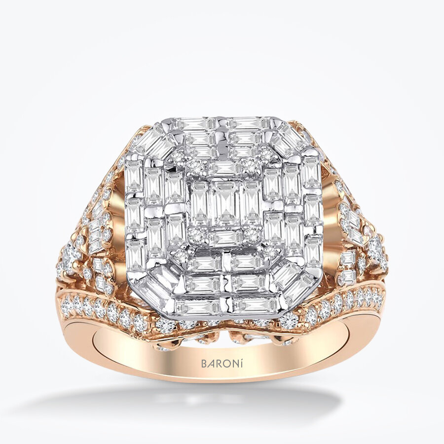 1.86 Karat Pırlanta Baget Yüzük - Baroni Diamond