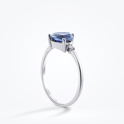 1.86 Karat Pırlanta Safir Yüzük - Baroni Diamond (1)