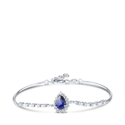 1.88 Karat Pırlanta Damla Safir Kelepçe 
