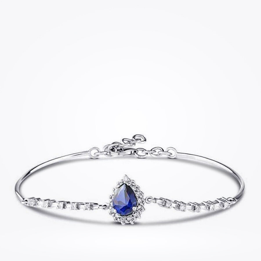 1.88 Karat Pırlanta Damla Safir Kelepçe