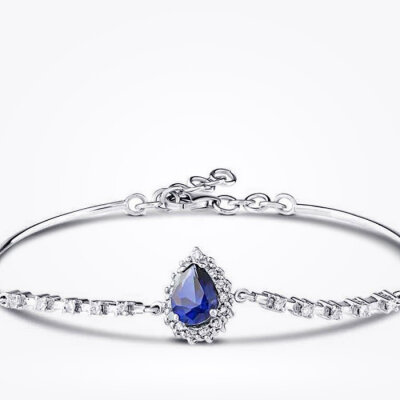 1.88 Karat Pırlanta Damla Safir Kelepçe - Baroni Diamond (1)