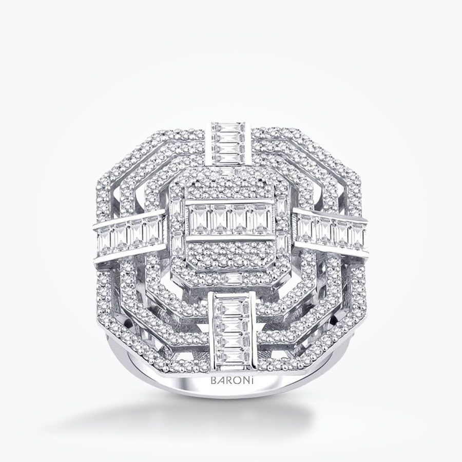 1.92 Karat Pırlanta Baget Yüzük - Baroni Diamond