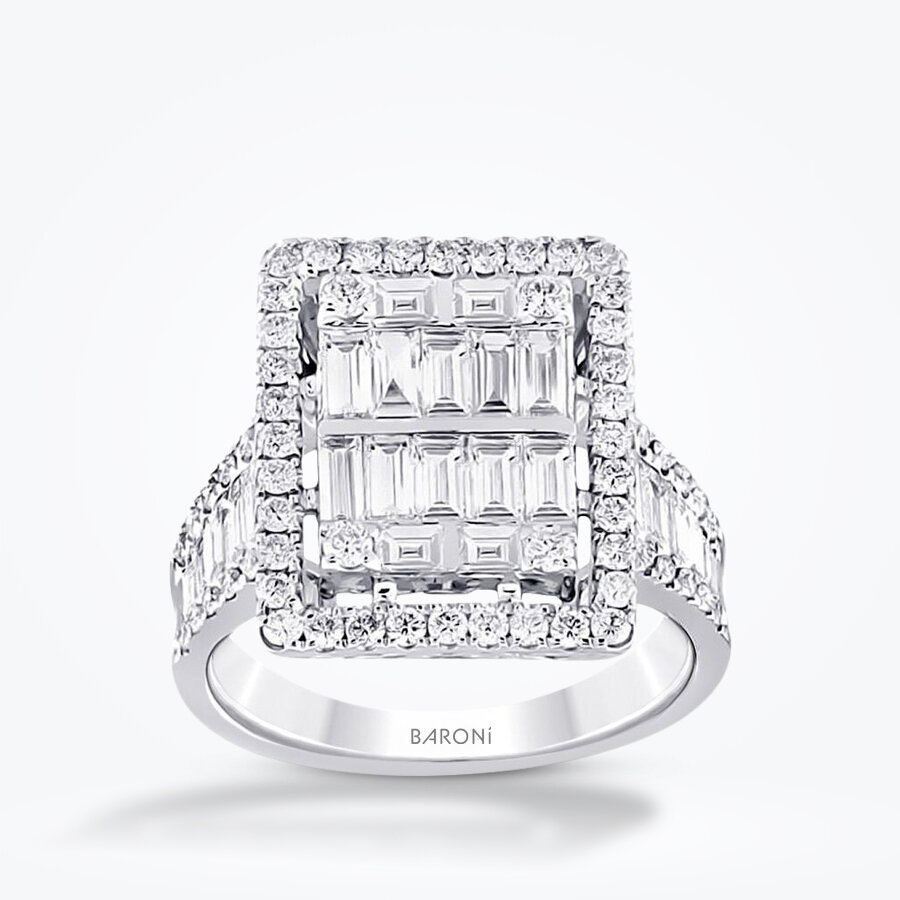 1.96 Karat Pırlanta Baget Yüzük - Baroni Diamond