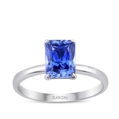 1.96 Karat Pırlanta Safir Yüzük - 1