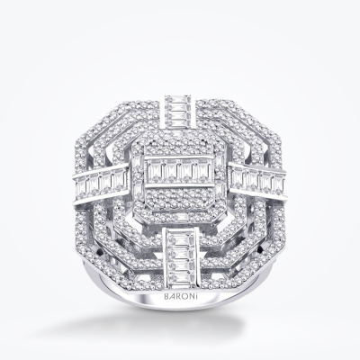 1.98 Karat Pırlanta Baget Yüzük - 1