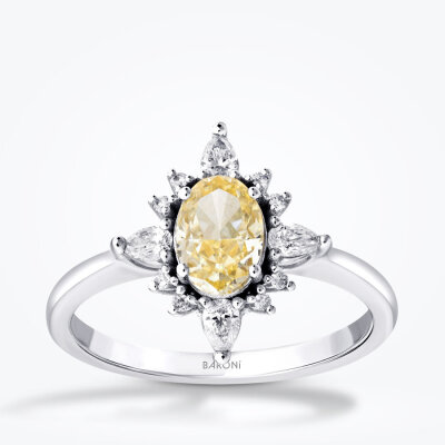 2.04 Karat Pırlanta Fancy Yüzük - 1