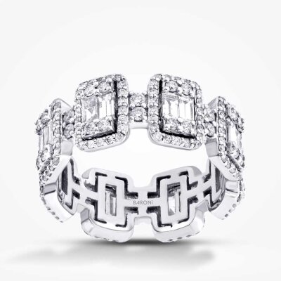 2.06 Karat Pırlanta Baget Tamtur Yüzük - 1