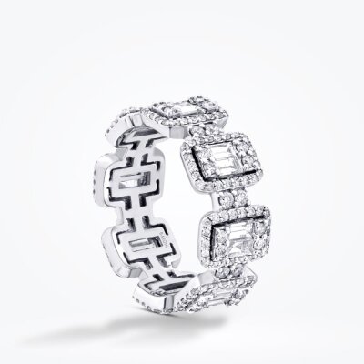 2.06 Karat Pırlanta Baget Tamtur Yüzük - 2