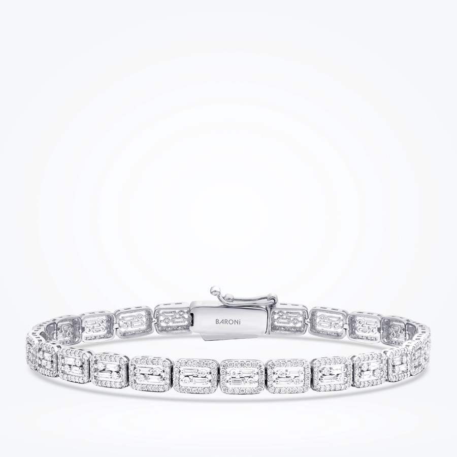 2.33 Karat Pırlanta Baget Bileklik - 1