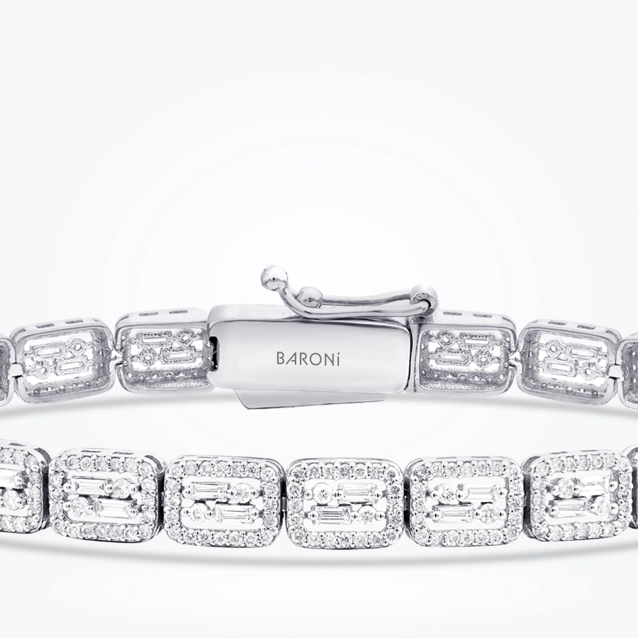 2.33 Karat Pırlanta Baget Bileklik - 2