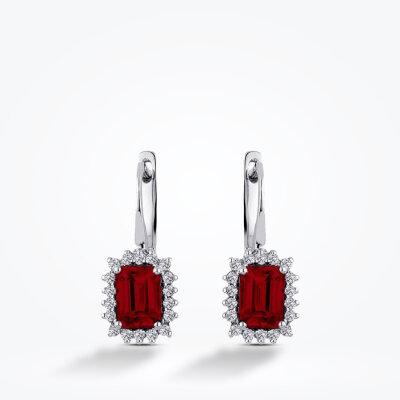 2.98 Karat Pırlanta Yakut Küpe - Baroni Diamond (1)