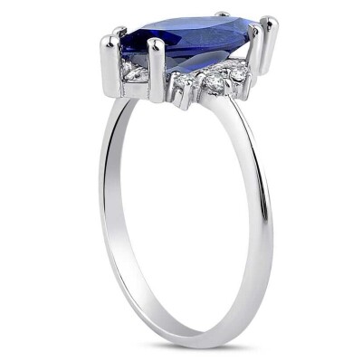 2.02 Karat Pırlanta Safir Yüzük - Baroni Diamond (1)