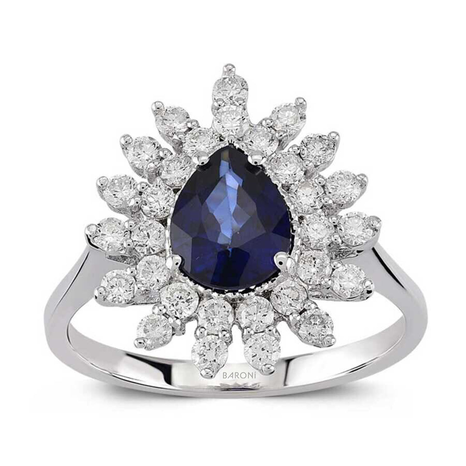 2.03 Karat Pırlanta Safir Yüzük - Baroni Diamond