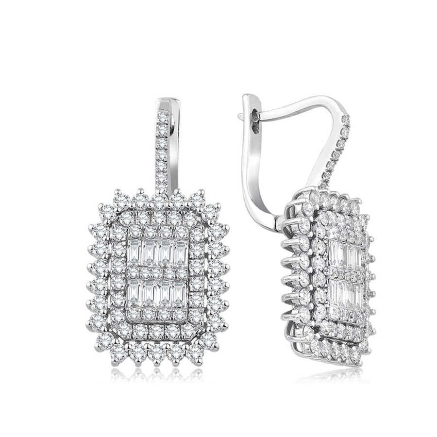 2.07 Karat Pırlanta Baget Küpe - Baroni Diamond