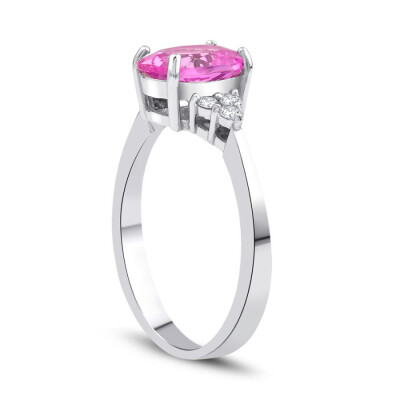 2.09 Karat Pırlanta Pink Safir Taşlı Yüzük - Baroni Diamond (1)