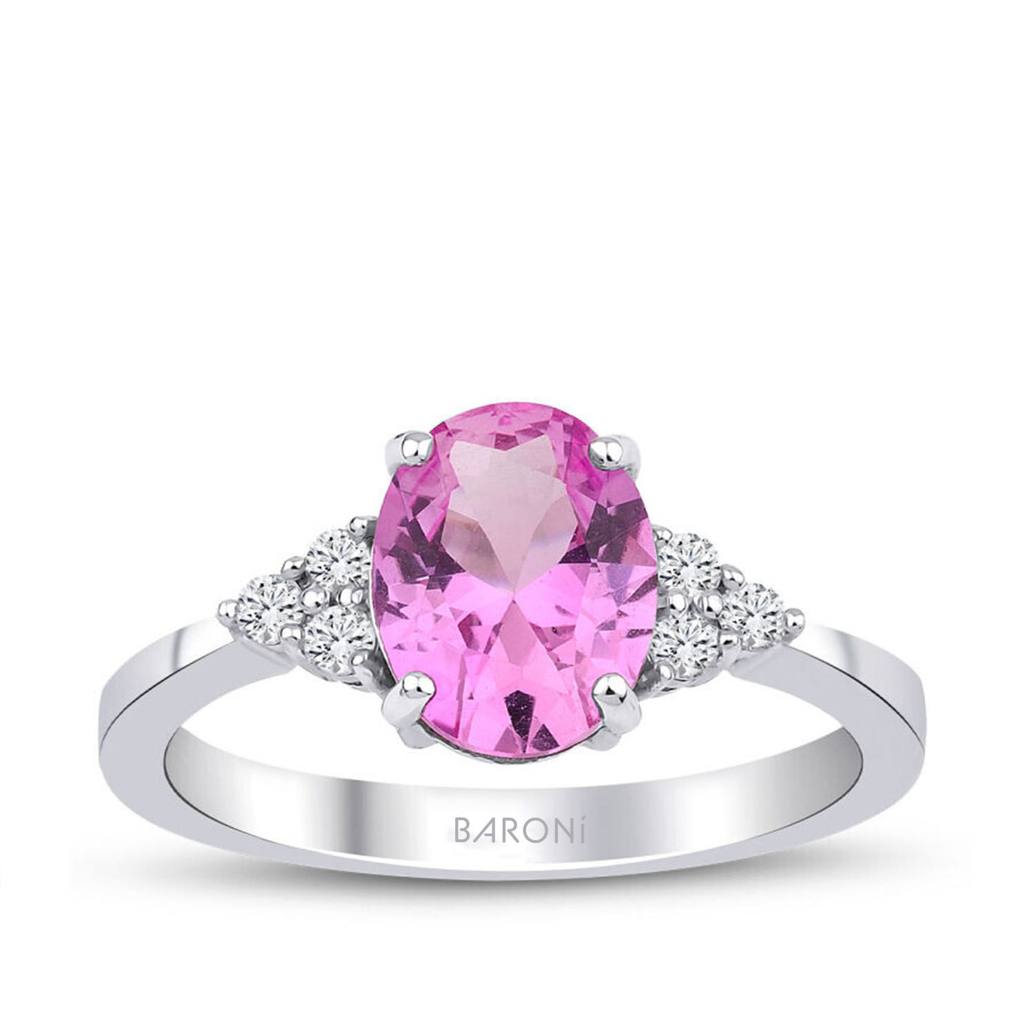 2.09 Karat Pırlanta Pink Safir Taşlı Yüzük - Baroni Diamond