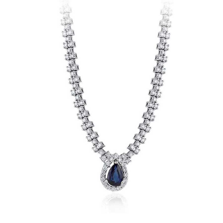 2.11 Karat Pırlanta Safir Gerdanlık