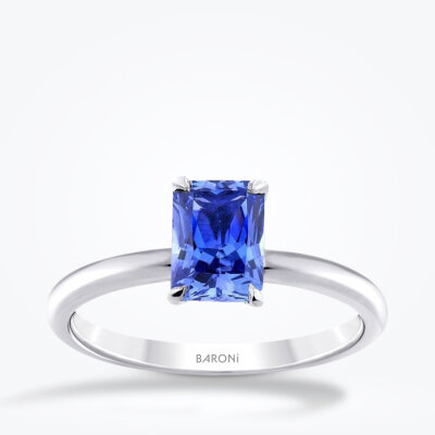 2.12 Karat Pırlanta Safir Yüzük - 1