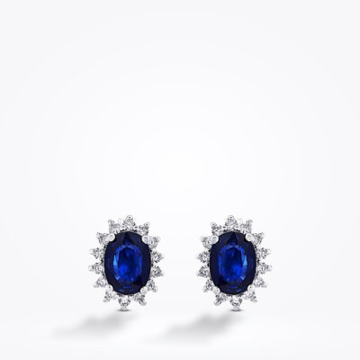 2.13 Karat Pırlanta Safir Küpe - Baroni Diamond (1)