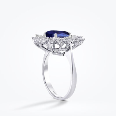 2.13 Karat Pırlanta Safir Yüzük - Baroni Diamond (1)