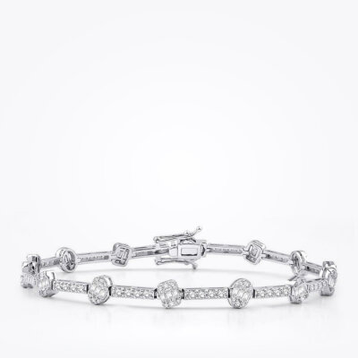 2.14 Karat Pırlanta Baget Bileklik - 1