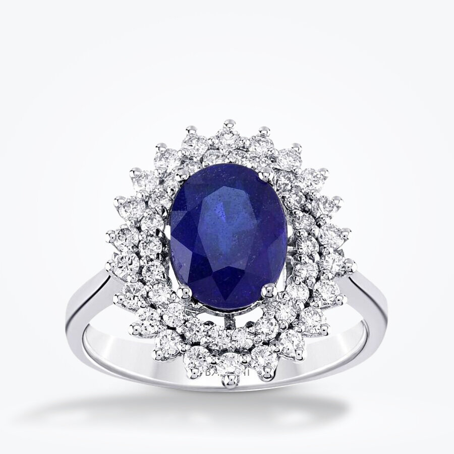 2.23 Karat Pırlanta Safir Yüzük - Baroni Diamond