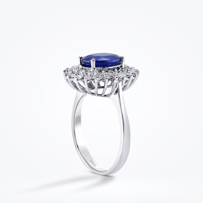 2.23 Karat Pırlanta Safir Yüzük - Baroni Diamond (1)