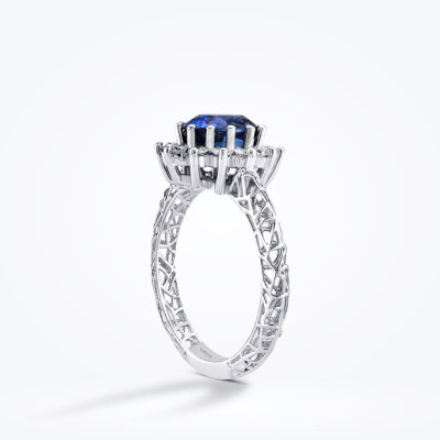 2.23 Karat Pırlanta Safir Yüzük - Baroni Diamond (1)