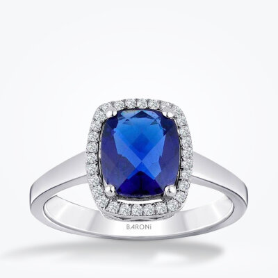 2.27 Karat Pırlanta Safir Yüzük 