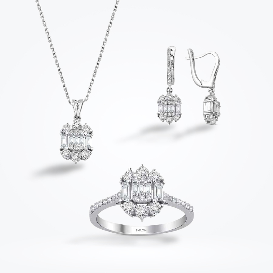 2.28 Karat Pırlanta Baget Set - Baroni Diamond