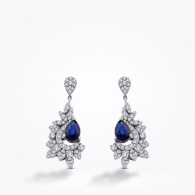 2.29 Karat Pırlanta Safir Küpe - Baroni Diamond (1)