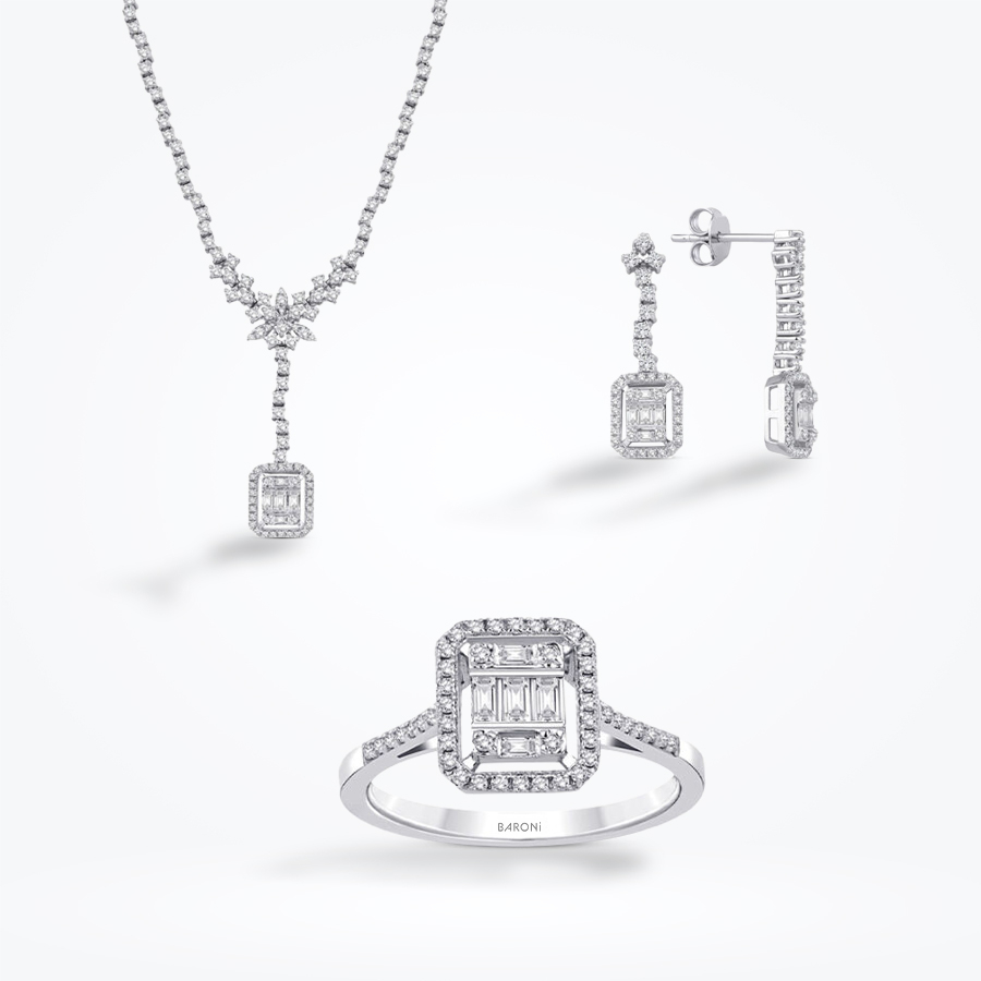 2.45 Karat Pırlanta Baget Set - Baroni Diamond