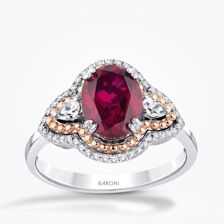 2.46 Karat Pırlanta Yakut Yüzük - Baroni Diamond