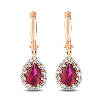 2.47 Karat Pırlanta Yakut Küpe - Baroni Diamond (1)