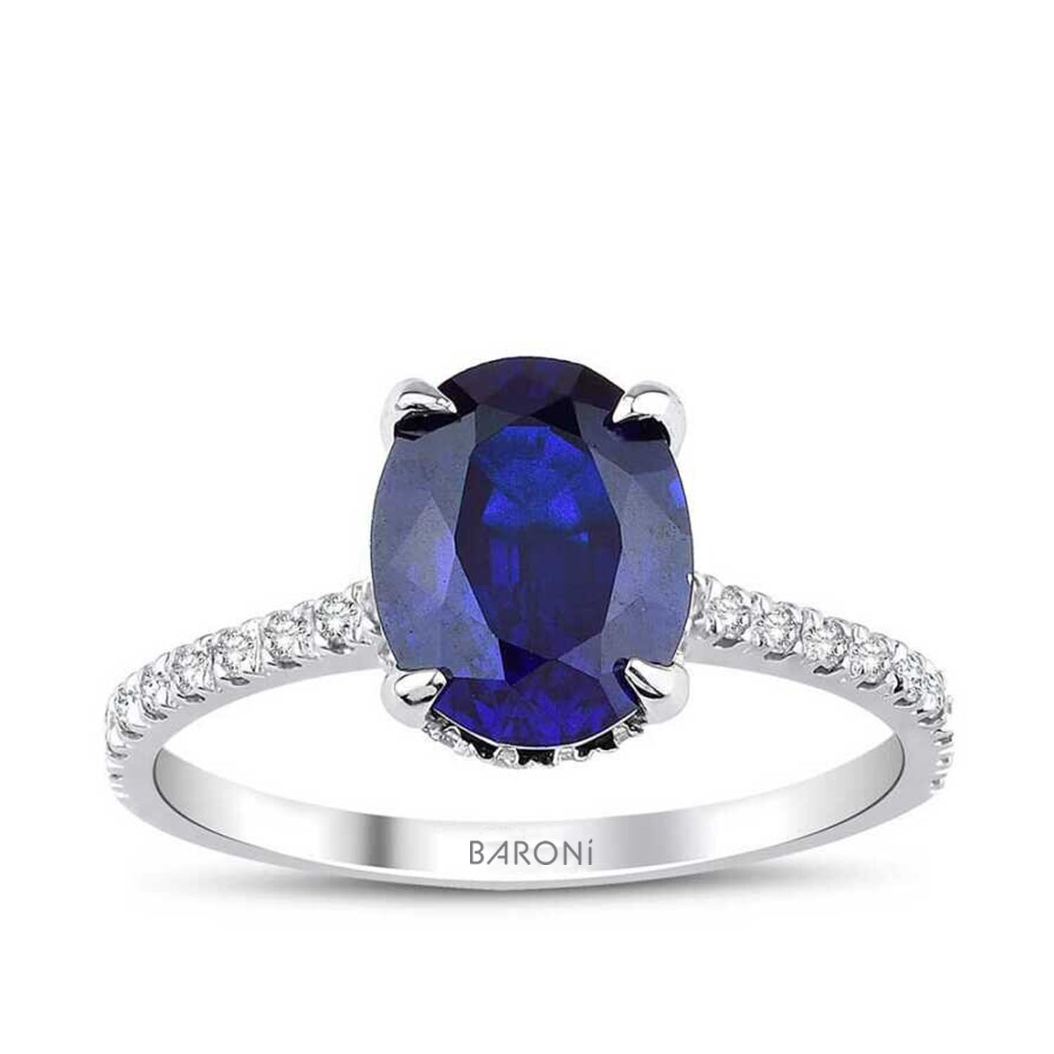 2.56 Karat Pırlanta Safir Yüzük - Baroni Diamond