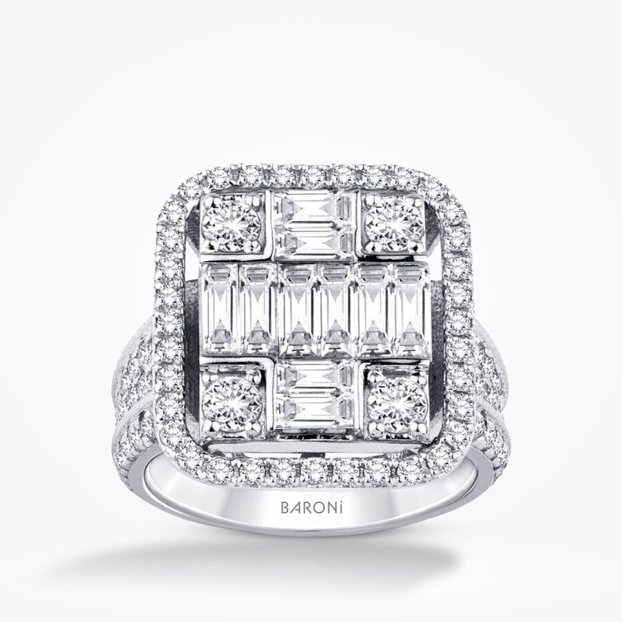 2.61 Karat Pırlanta Baget Yüzük - Baroni Diamond