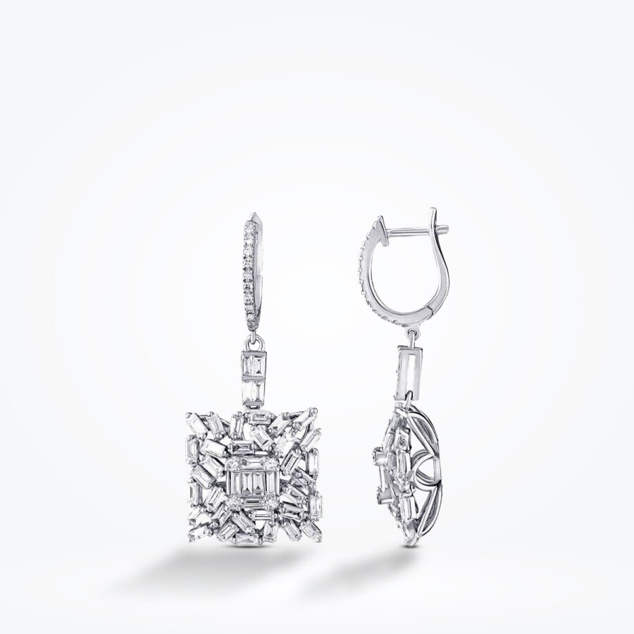 2.65 Karat Pırlanta Baget Küpe - Baroni Diamond