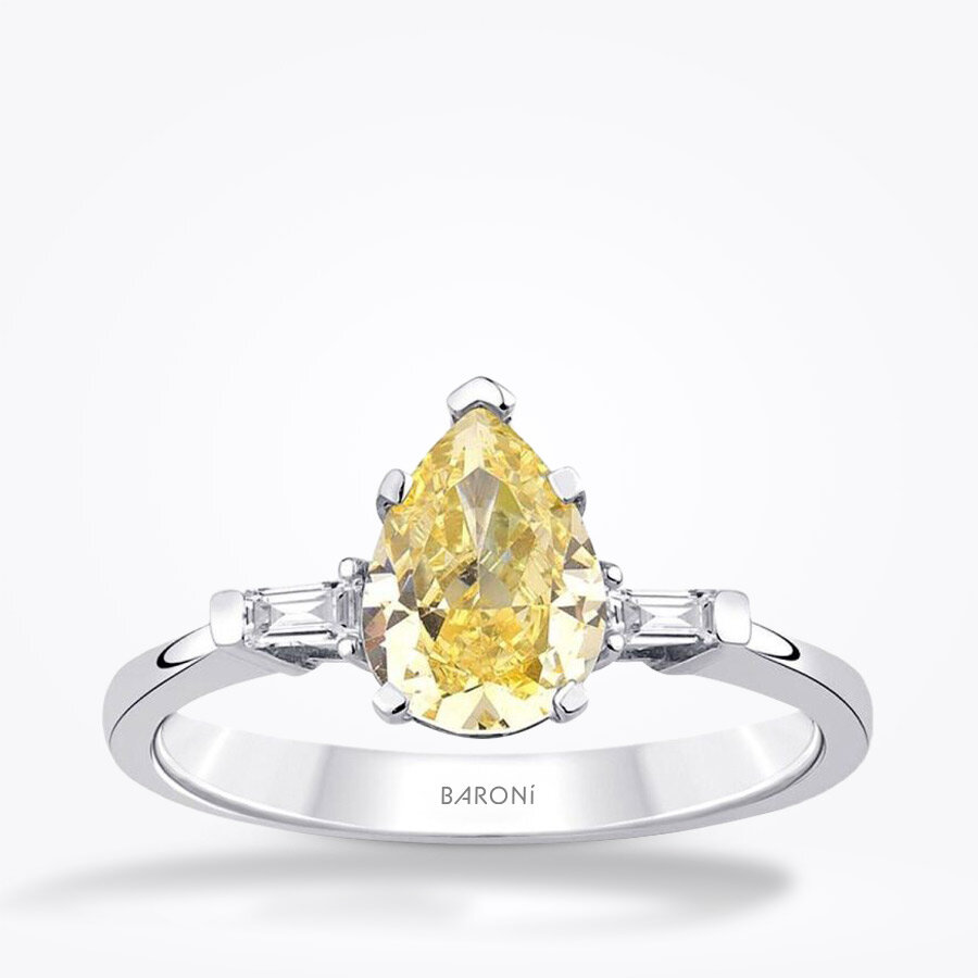 2.66 Karat Pırlanta Renkli Taşlı Yüzük - Baroni Diamond