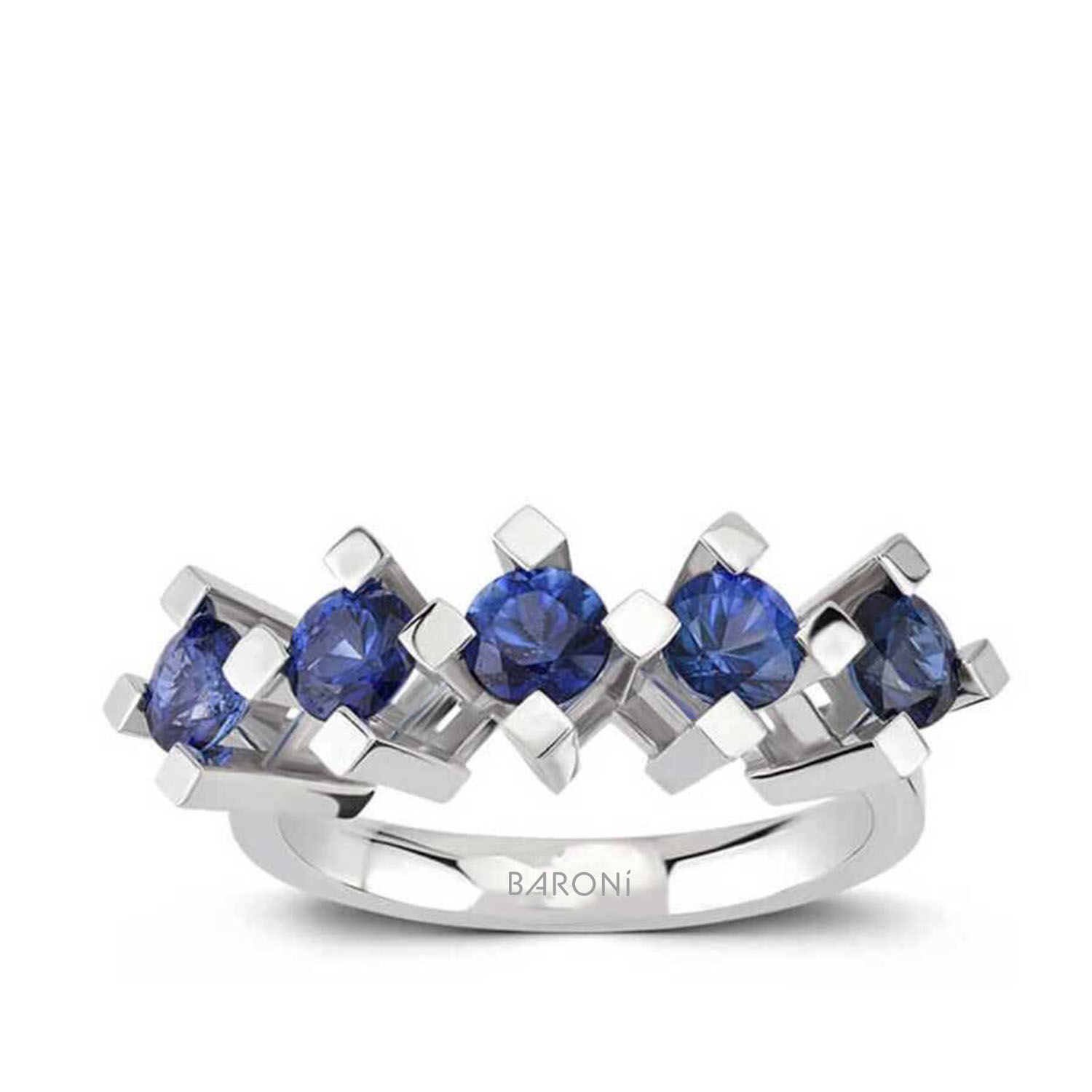 2.71 Karat Pırlanta Beştaş Safir Yüzük - Baroni Diamond