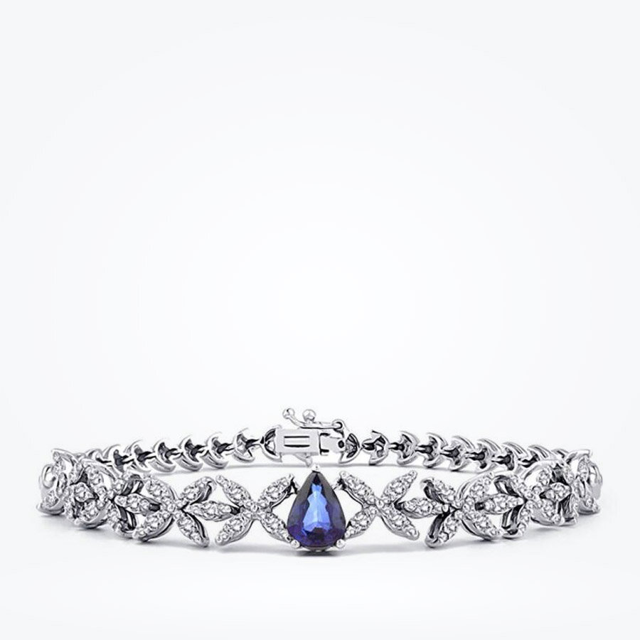 2.74 Karat Pırlanta Safir Bileklik