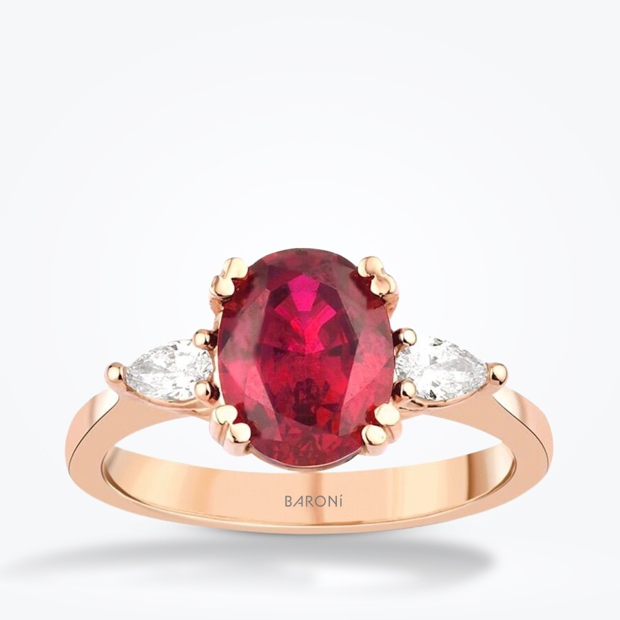 2.78 Karat Pırlanta Yakut Yüzük - Baroni Diamond