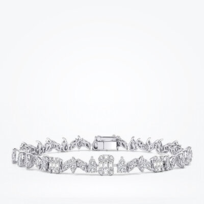 2.82 Karat Pırlanta Baget Bileklik - 1