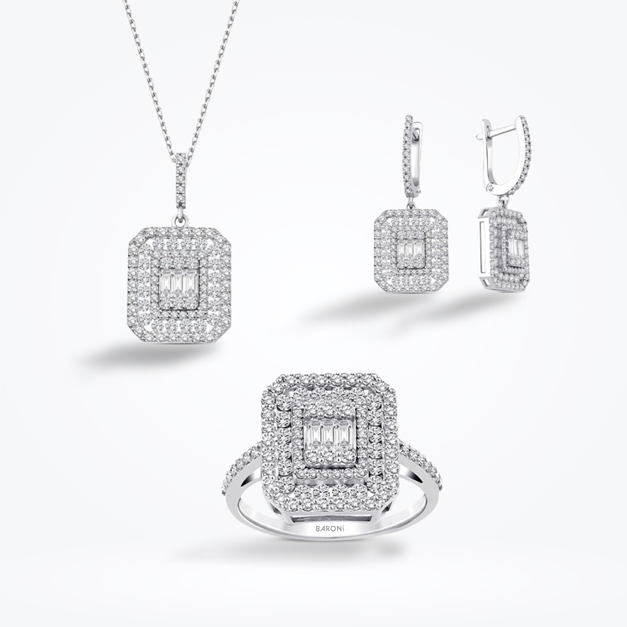 2.83 Karat Pırlanta Baget Set - Baroni Diamond